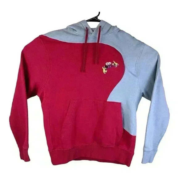 Nike Other - Nike Sportswear Club Galaxy Pullover Hoodie Sweatshirt Red Gray Embroidered Med